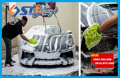 gang tay rua xe tham hut chong tray chemical guys chenille microfiber wash mitt