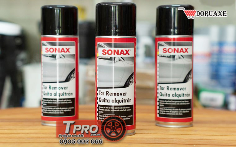 dung dich tay nhua duong va bang keo sonax tar remover 300ml 2