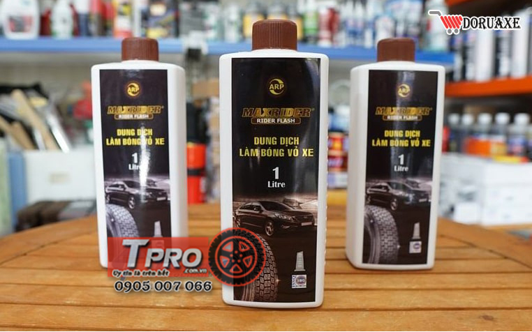 dung dich lam bong vo xe maxrider rider flash 1 lit 2