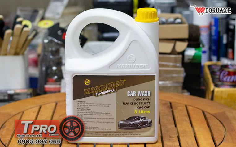 dung dich rua xe bot tuyet maxrider powerfull 5 lit 1